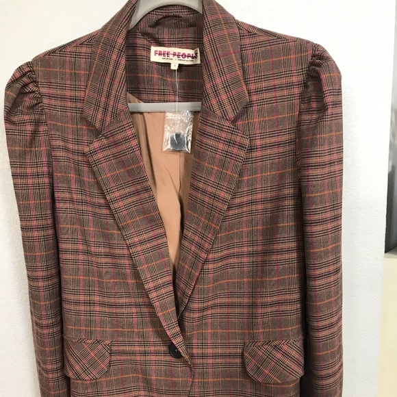 Free people Jackets & Blazers - Free people plaid blazer